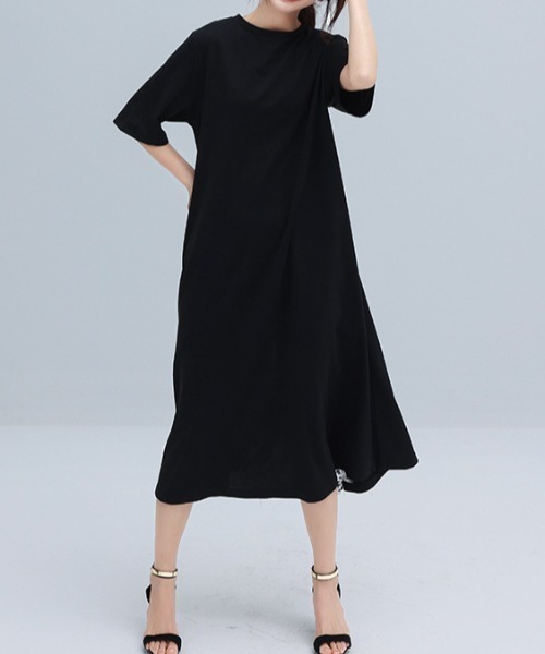 Coo+i（クーイ）の「バック切り替え半袖ワンピース（ワンピース・レディース・ブラック・FREE）」の7枚目の写真