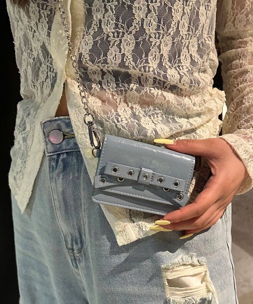 FOREVER 21(フォーエバー トゥエンティーワン)の「【2025SS】リボンミニウォレット(財布・レディース・ブルー/イエロー/ブラック・FREE)」の1枚目の写真