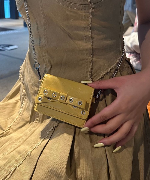 FOREVER 21(フォーエバー トゥエンティーワン)の「【2025SS】リボンミニウォレット(財布・レディース・ブルー/イエロー/ブラック・FREE)」の5枚目の写真