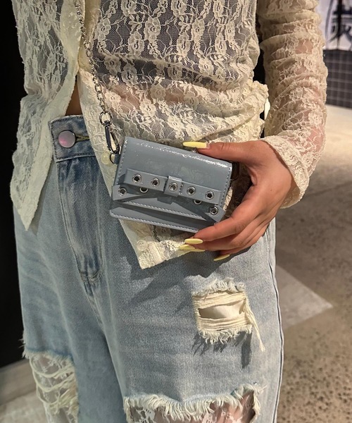 FOREVER 21(フォーエバー トゥエンティーワン)の「【2025SS】リボンミニウォレット(財布・レディース・ブルー/イエロー/ブラック・FREE)」の7枚目の写真