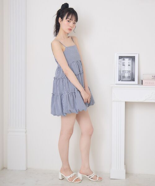 ems excite(エムズエキサイト)の「バルーンミニキャミOP(ワンピース・レディース・ホワイト/レッド系その他2/ブラック/ブルー系その他2・FREE)」の9枚目の写真