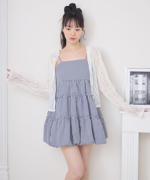 ems excite(エムズエキサイト)の「バルーンミニキャミOP(ワンピース・レディース・ホワイト/レッド系その他2/ブラック/ブルー系その他2・FREE)」の12枚目の写真