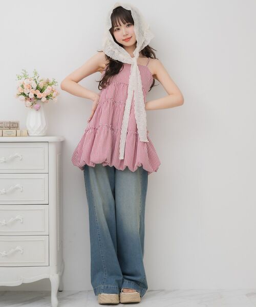 ems excite(エムズエキサイト)の「バルーンミニキャミOP(ワンピース・レディース・ホワイト/レッド系その他2/ブラック/ブルー系その他2・FREE)」の18枚目の写真