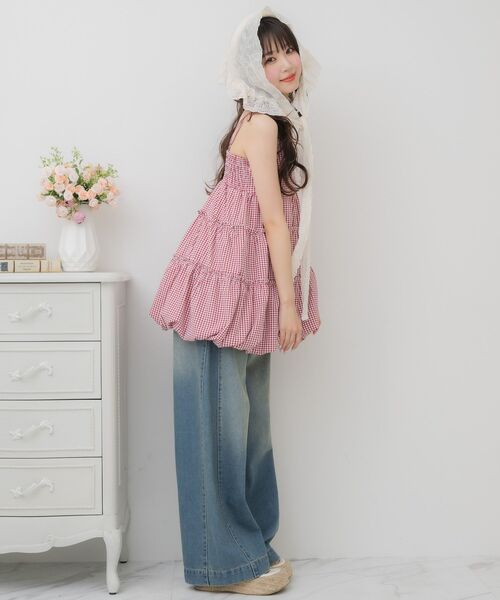 ems excite(エムズエキサイト)の「バルーンミニキャミOP(ワンピース・レディース・ホワイト/レッド系その他2/ブラック/ブルー系その他2・FREE)」の19枚目の写真