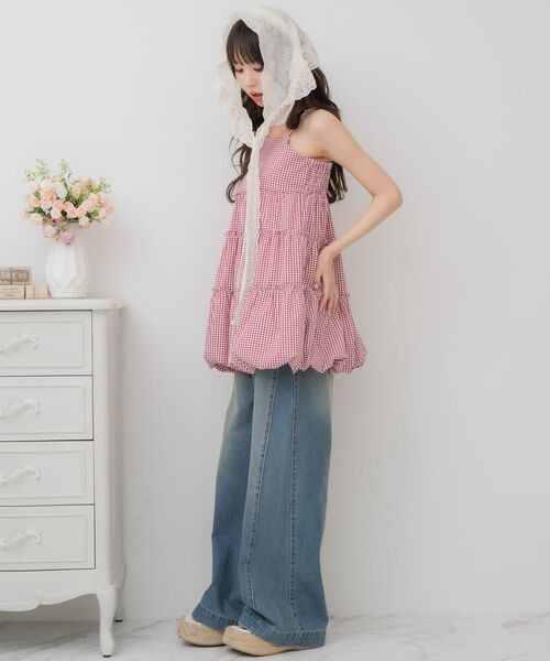 ems excite(エムズエキサイト)の「バルーンミニキャミOP(ワンピース・レディース・ホワイト/レッド系その他2/ブラック/ブルー系その他2・FREE)」の20枚目の写真