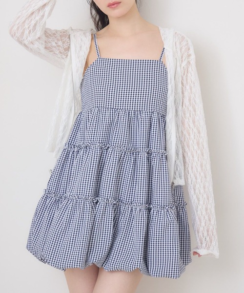 ems excite(エムズエキサイト)の「バルーンミニキャミOP(ワンピース・レディース・ホワイト/レッド系その他2/ブラック/ブルー系その他2・FREE)」の3枚目の写真