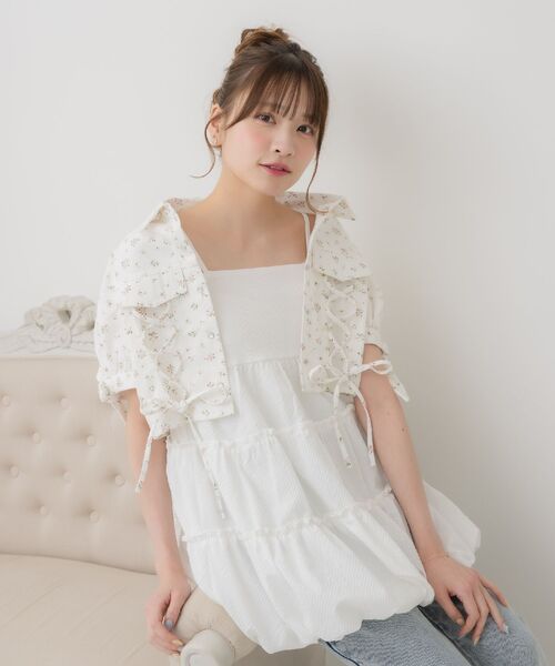 ems excite(エムズエキサイト)の「バルーンミニキャミOP(ワンピース・レディース・ホワイト/レッド系その他2/ブラック/ブルー系その他2・FREE)」の5枚目の写真