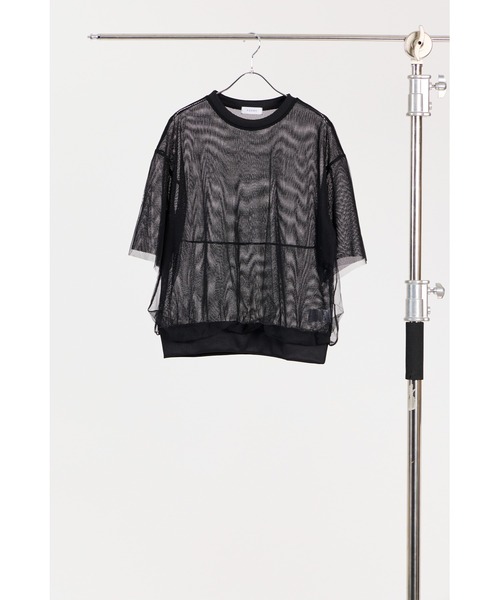tシャツ 「 AGAWD / アガウド 」Mesh Layered Pullover / メッシュレイヤードプルオーバー　 レディース メンズ AGAWD / アガウド 】Mesh Layered Pullover / メッシュ