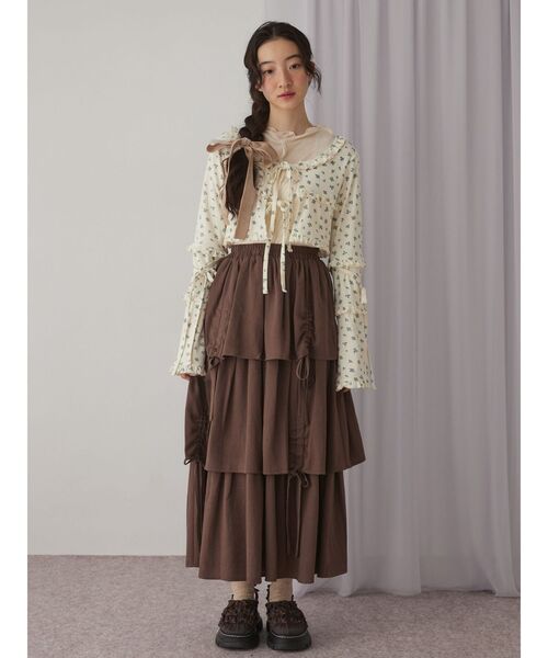 merry jenny（メリージェニー）の「Puffer ribbon sabot（サンダル・レディース・ブラウン/ブラック・MEDIUM/LARGE）」の12枚目の写真