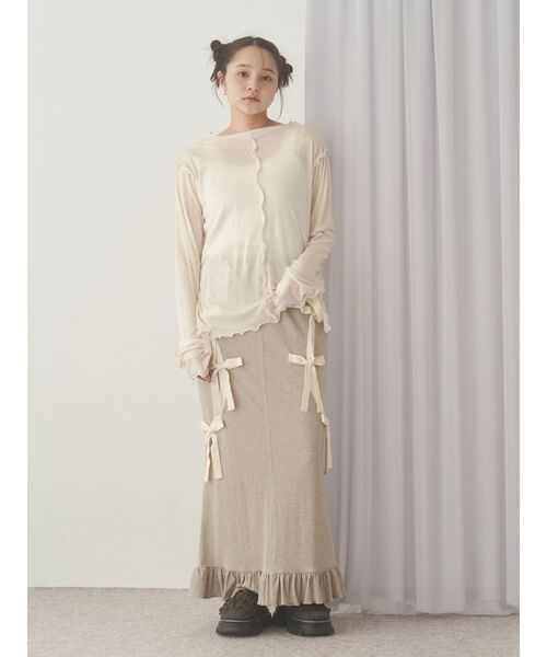 merry jenny（メリージェニー）の「Puffer ribbon sabot（サンダル・レディース・ブラウン/ブラック・MEDIUM/LARGE）」の14枚目の写真