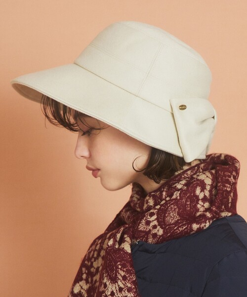 TOCCA（トッカ）の「RIBBON KNOT WOOLY BUCKETHAT バケットハット（ハット・レディース・アイボリー系/ライトグレー系/ブラック系・F）」の3枚目の写真