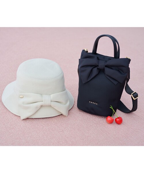 TOCCA（トッカ）の「RIBBON KNOT WOOLY BUCKETHAT バケットハット（ハット・レディース・アイボリー系/ライトグレー系/ブラック系・F）」の22枚目の写真