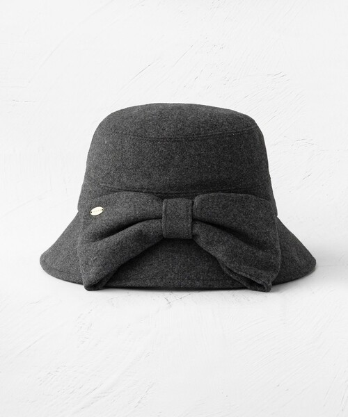 TOCCA（トッカ）の「RIBBON KNOT WOOLY BUCKETHAT バケットハット（ハット・レディース・アイボリー系/ライトグレー系/ブラック系・F）」の4枚目の写真