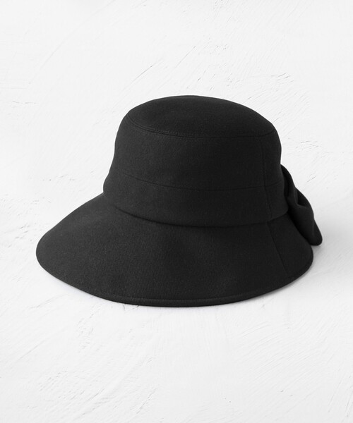 TOCCA（トッカ）の「RIBBON KNOT WOOLY BUCKETHAT バケットハット（ハット・レディース・アイボリー系/ライトグレー系/ブラック系・F）」の6枚目の写真