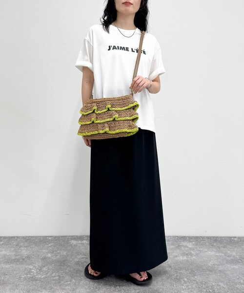 fredy emue（フレディエミュ）の「フリルペーパー2WAYショルダーバッグ（かごバッグ・レディース・ブラック系その他3/イエロー系その他3・FREE）」の3枚目の写真