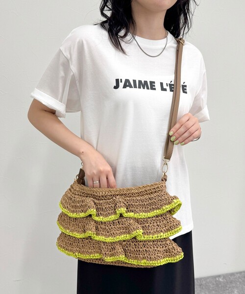 fredy emue（フレディエミュ）の「フリルペーパー2WAYショルダーバッグ（かごバッグ・レディース・ブラック系その他3/イエロー系その他3・FREE）」の4枚目の写真