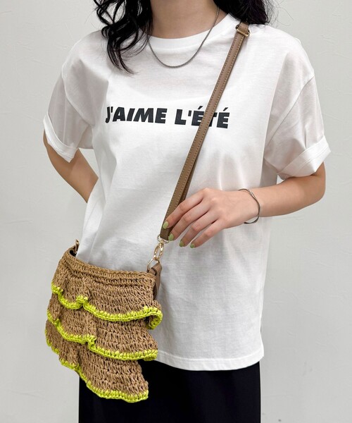 fredy emue（フレディエミュ）の「フリルペーパー2WAYショルダーバッグ（かごバッグ・レディース・ブラック系その他3/イエロー系その他3・FREE）」の5枚目の写真