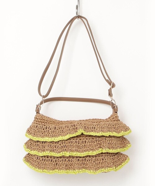 fredy emue（フレディエミュ）の「フリルペーパー2WAYショルダーバッグ（かごバッグ・レディース・ブラック系その他3/イエロー系その他3・FREE）」の11枚目の写真
