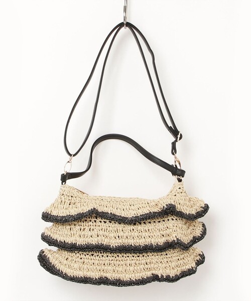 fredy emue（フレディエミュ）の「フリルペーパー2WAYショルダーバッグ（かごバッグ・レディース・ブラック系その他3/イエロー系その他3・FREE）」の15枚目の写真