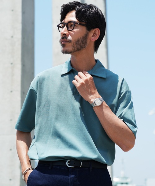 jiggys shop(ジギーズショップ)の「接触冷感 ストレッチ ドライタッチ ポロシャツ(ポロシャツ・メンズ・グレー/ブラック/スミクロ/グリーン・LARGE/X-LARGE/MEDIUM)」の8枚目の写真