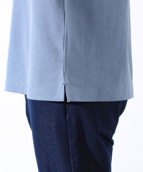 GLOSTER（グロスター）の「”速乾性・ストレッチ性・抗ピリング性・耐洗濯性” PERFECTEX ハイツイストカノコテープポロ（ポロシャツ・メンズ・ブラック/グレイッシュブルー/ホワイト・S/M/L）」の6枚目の写真