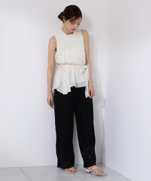 PROPORTION BODY DRESSING(プロポーションボディドレッシング)の「<E>レースワイドパンツ / 1215237700(その他パンツ・レディース・ブラック/ホワイト・SMALL/MEDIUM)」の5枚目の写真