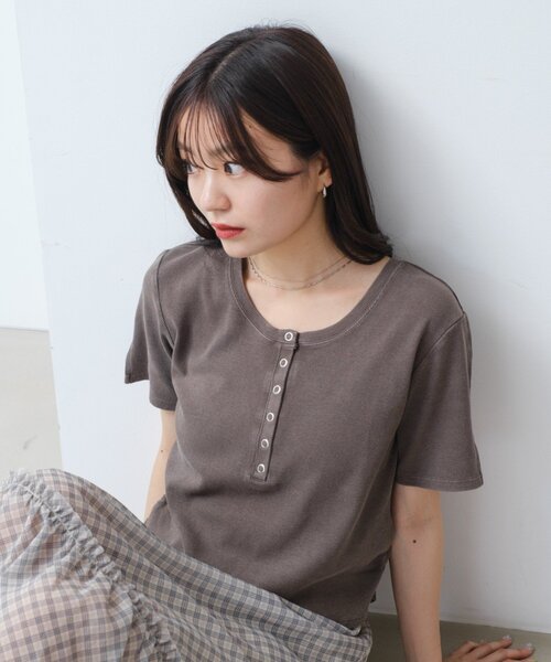 新色追加/5色展開/XS.Fサイズ展開】ピグメントヘンリーTEE（T