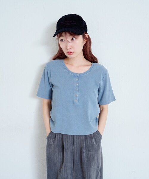 新色追加/5色展開/XS.Fサイズ展開】ピグメントヘンリーTEE（T