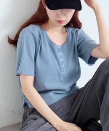 Kastane｜カスタネのトップス（ブルー・ネイビー/青色系・半袖