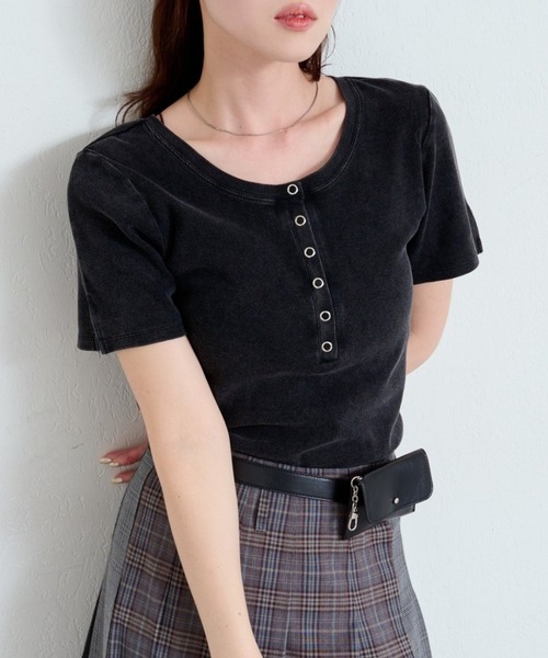 セール】【新色追加/5色展開/XS.Fサイズ展開】ピグメントヘンリーTEE