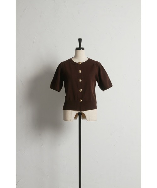 &. NOSTALGIA（アンドドットノスタルジア）の「【ZOZO限定】ショルダータックニットカーデ（カーディガン/ボレロ・レディース・ブラウン/ブラック/アイボリー・M）」の17枚目の写真