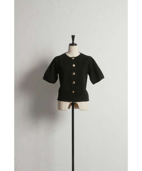 &. NOSTALGIA（アンドドットノスタルジア）の「【ZOZO限定】ショルダータックニットカーデ（カーディガン/ボレロ・レディース・ブラウン/ブラック/アイボリー・M）」の16枚目の写真