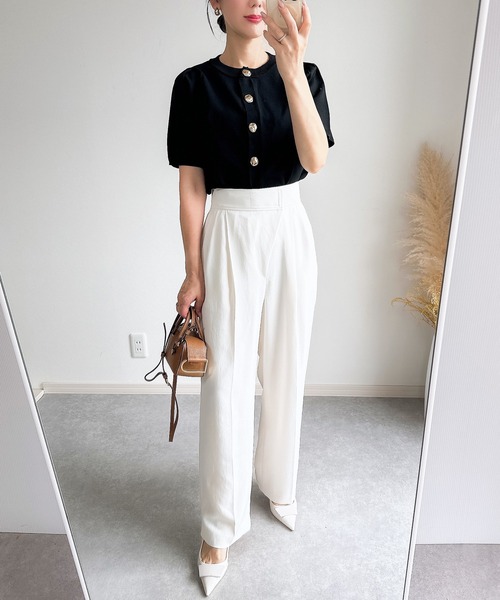 &. NOSTALGIA（アンドドットノスタルジア）の「【ZOZO限定】ショルダータックニットカーデ（カーディガン/ボレロ・レディース・ブラウン/ブラック/アイボリー・M）」の21枚目の写真