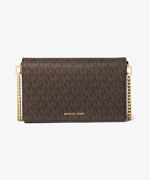 MICHAEL KORS シグネチャー ショルダーバッグ セール】JET SET クロスボディ ミディアム - MKシグネチャー