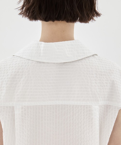 ブラウス シャツ 「STUDIOUS/ステュディオス」Seersucker Sleeveless Shirt/シアサッカースリーブレスシャツ/ブラウス セール】【STUDIOUS/ステュディオス】Seersucker Sleeveless