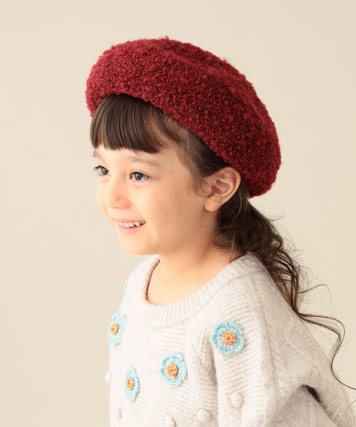 BEAMS mini（ビームスミニ）の「シープ ベレー帽 2025FW（ハンチング/ベレー帽・キッズ・ホワイト系その他5/グレー/ワイン・ONE SIZE）」の3枚目の写真