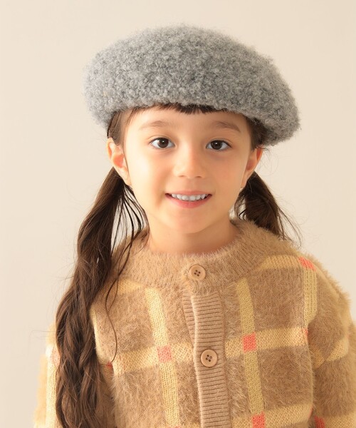 BEAMS mini（ビームスミニ）の「シープ ベレー帽 2025FW（ハンチング/ベレー帽・キッズ・ホワイト系その他5/グレー/ワイン・ONE SIZE）」の4枚目の写真