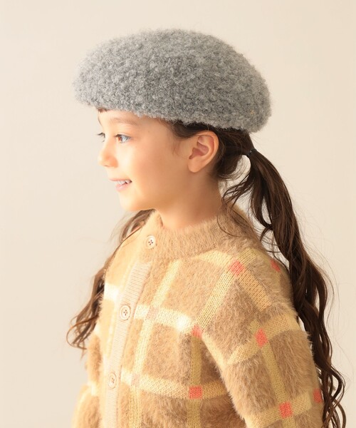 BEAMS mini（ビームスミニ）の「シープ ベレー帽 2025FW（ハンチング/ベレー帽・キッズ・ホワイト系その他5/グレー/ワイン・ONE SIZE）」の5枚目の写真