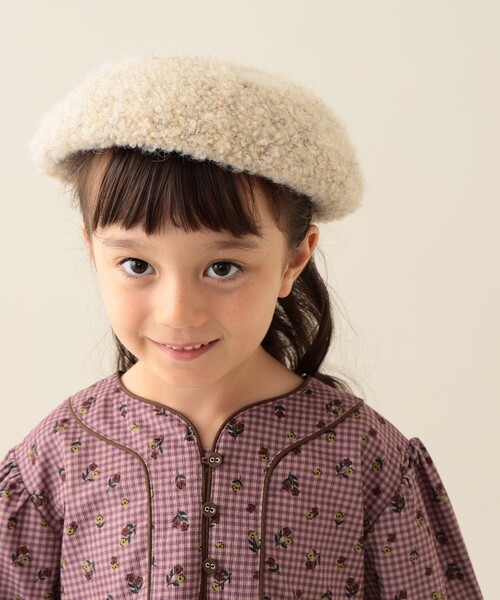 BEAMS mini（ビームスミニ）の「シープ ベレー帽 2025FW（ハンチング/ベレー帽・キッズ・ホワイト系その他5/グレー/ワイン・ONE SIZE）」の7枚目の写真