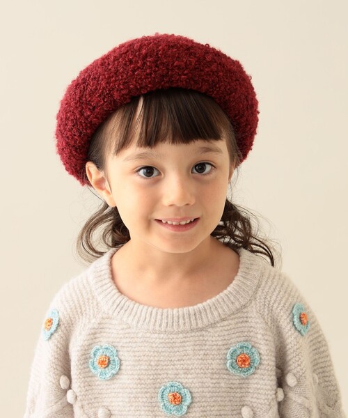 BEAMS mini（ビームスミニ）の「シープ ベレー帽 2025FW（ハンチング/ベレー帽・キッズ・ホワイト系その他5/グレー/ワイン・ONE SIZE）」の8枚目の写真