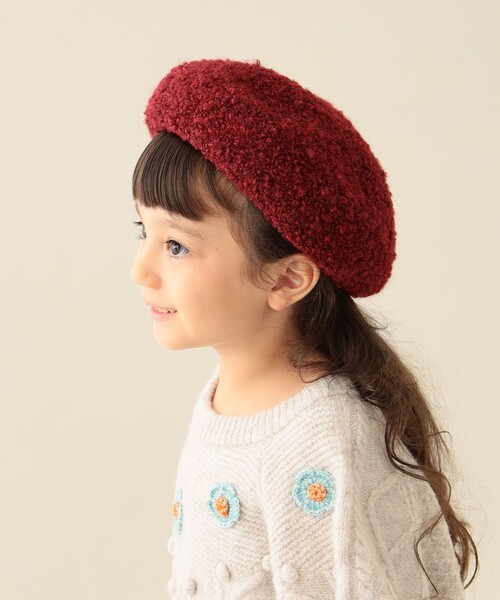 BEAMS mini（ビームスミニ）の「シープ ベレー帽 2025FW（ハンチング/ベレー帽・キッズ・ホワイト系その他5/グレー/ワイン・ONE SIZE）」の9枚目の写真