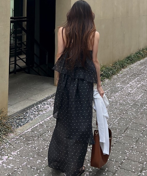FREE STYLISTS(フリー スタイリスト)の「YUGA_YGMC Layered camisole dress(ワンピース・レディース・ブラック/ダークグレー/ライトグレー/オフホワイト・M/S)」の20枚目の写真