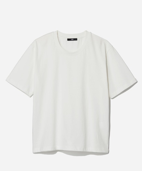 HARE（ハレ）の「ユルネックFINEFITカットソー(HARE)（Tシャツ/カットソー・メンズ・グレー/ホワイト/ベージュ/ブラック・SMALL/LARGE/MEDIUM）」の2枚目の写真