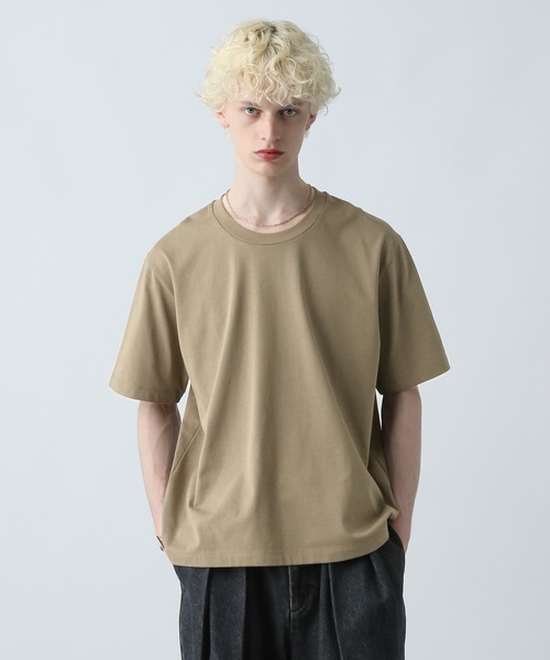 HARE（ハレ）の「ユルネックFINEFITカットソー(HARE)（Tシャツ/カットソー・メンズ・グレー/ホワイト/ベージュ/ブラック・SMALL/LARGE/MEDIUM）」の20枚目の写真