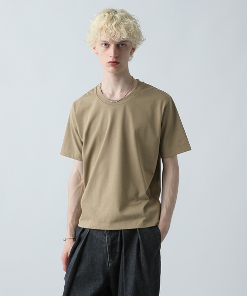 HARE（ハレ）の「ユルネックFINEFITカットソー(HARE)（Tシャツ/カットソー・メンズ・グレー/ホワイト/ベージュ/ブラック・SMALL/LARGE/MEDIUM）」の21枚目の写真