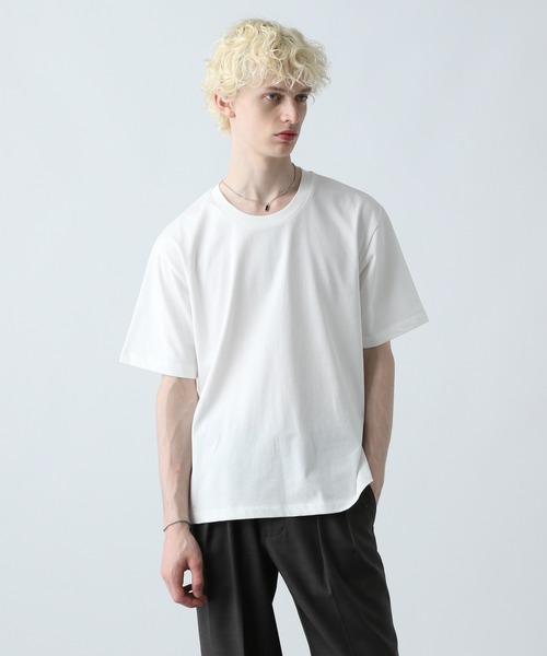 HARE（ハレ）の「ユルネックFINEFITカットソー(HARE)（Tシャツ/カットソー・メンズ・グレー/ホワイト/ベージュ/ブラック・SMALL/LARGE/MEDIUM）」の13枚目の写真