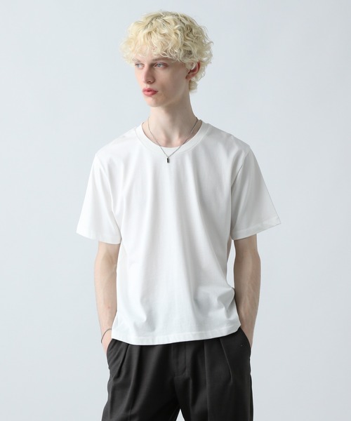 HARE（ハレ）の「ユルネックFINEFITカットソー(HARE)（Tシャツ/カットソー・メンズ・グレー/ホワイト/ベージュ/ブラック・SMALL/LARGE/MEDIUM）」の15枚目の写真