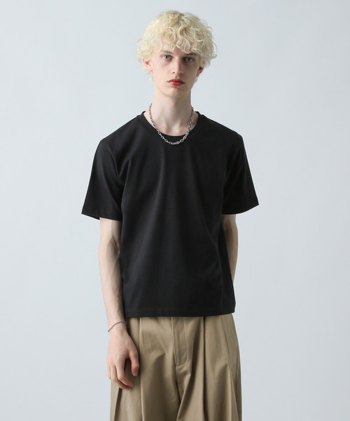 HARE（ハレ）の「ユルネックFINEFITカットソー(HARE)（Tシャツ/カットソー・メンズ・グレー/ホワイト/ベージュ/ブラック・SMALL/LARGE/MEDIUM）」の17枚目の写真