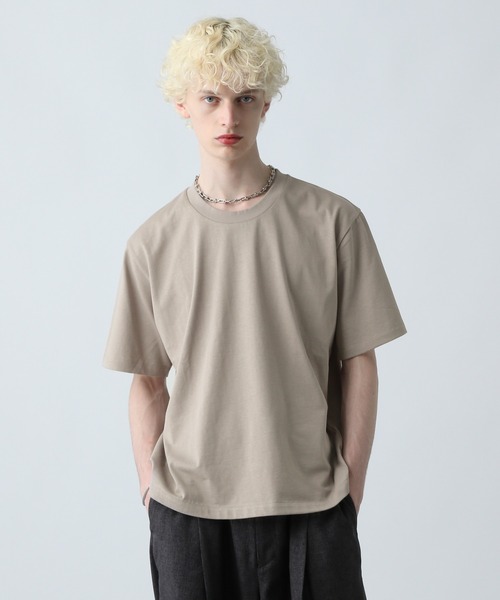 HARE（ハレ）の「ユルネックFINEFITカットソー(HARE)（Tシャツ/カットソー・メンズ・グレー/ホワイト/ベージュ/ブラック・SMALL/LARGE/MEDIUM）」の18枚目の写真