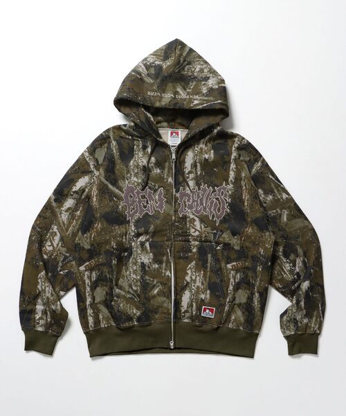 BEN DAVIS（ベンデイビス）の「【BEN DAVIS（ベンデイビス）】 JAGGED LOGO ZIP HOODIE /パーカー ジップパーカー ダブルジップ 短丈 刺繍 裏起毛（パーカー・メンズ・ブラック/アッシュグレー/その他1・X-LARGE/LARGE/MEDIUM）」の3枚目の写真